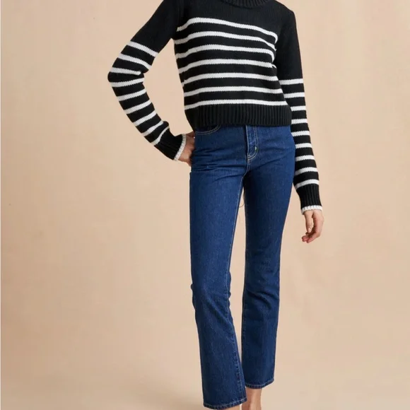 La Ligne Mini Marin Sweater Black Cream Stripe - Picture 5 of 9
